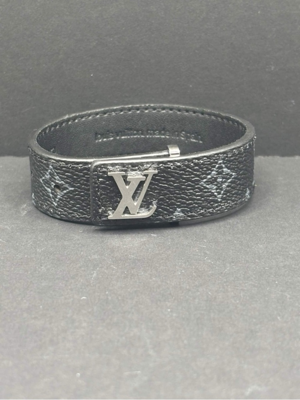 Louis Vuitton Slim Bracelet Monogram Canvas Bracelet with LV Logo